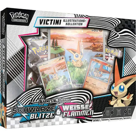 Pokémon Illustrations-Kollektion Karmesin & Purpur – Schwarze Blitze und Weiße Flammen: Victini